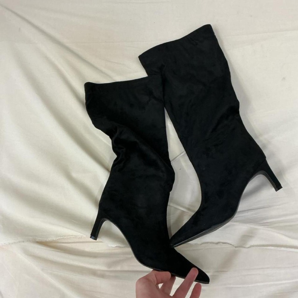 🖤 A New Day Black Pointed-Toe Mid-Calf Boots | Women's Size 11 | New